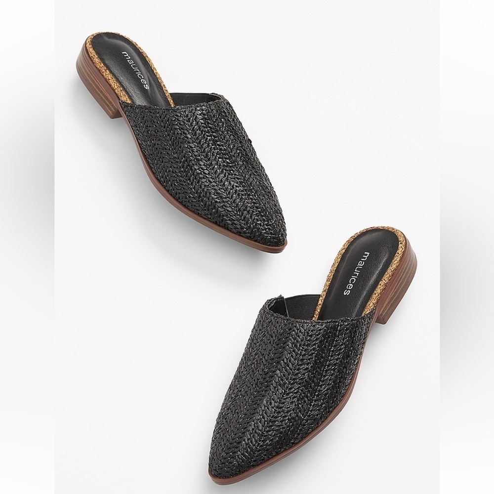 Maurices Tessa Black Flat Mule